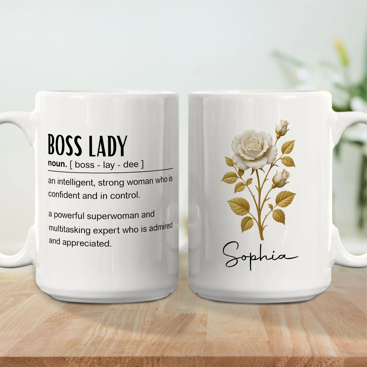 Boss Lady Definition - Personalized Custom Coffee Mug - Image 6