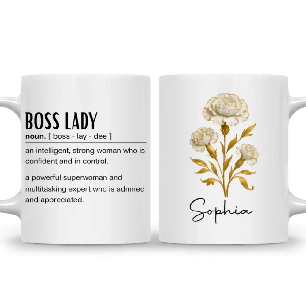 Boss Lady Definition - Personalized Custom Coffee Mug - Image 8