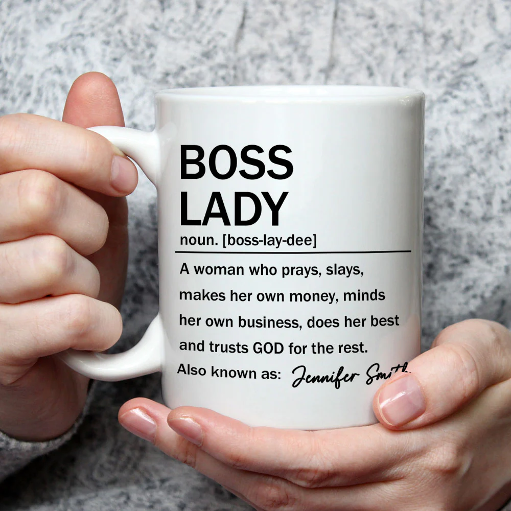 Boss Lady Gift - Personalized Custom Coffee Mug - Image 3