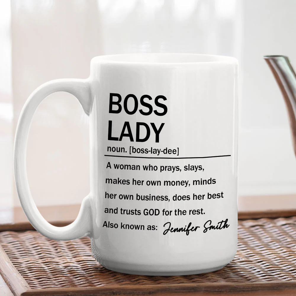 Boss Lady Gift - Personalized Custom Coffee Mug - Image 4