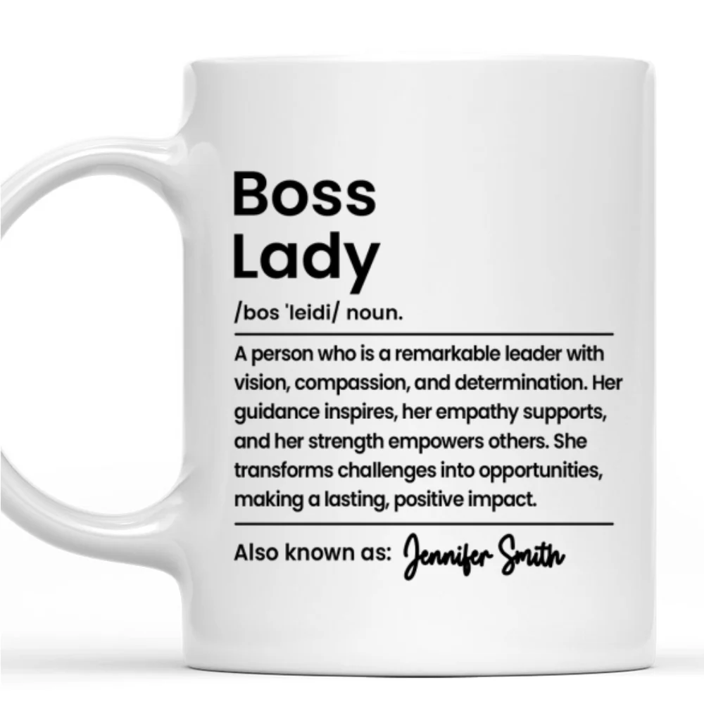 Boss Lady - Personalized Custom Coffee Mug - Image 6