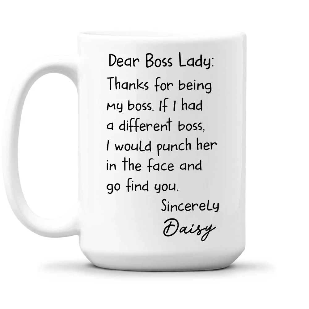 Boss Lady - Personalized Custom Coffee Mug - Image 2