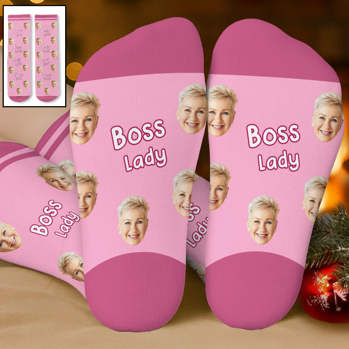 Boss Lady - Personalized Custom Crew Socks