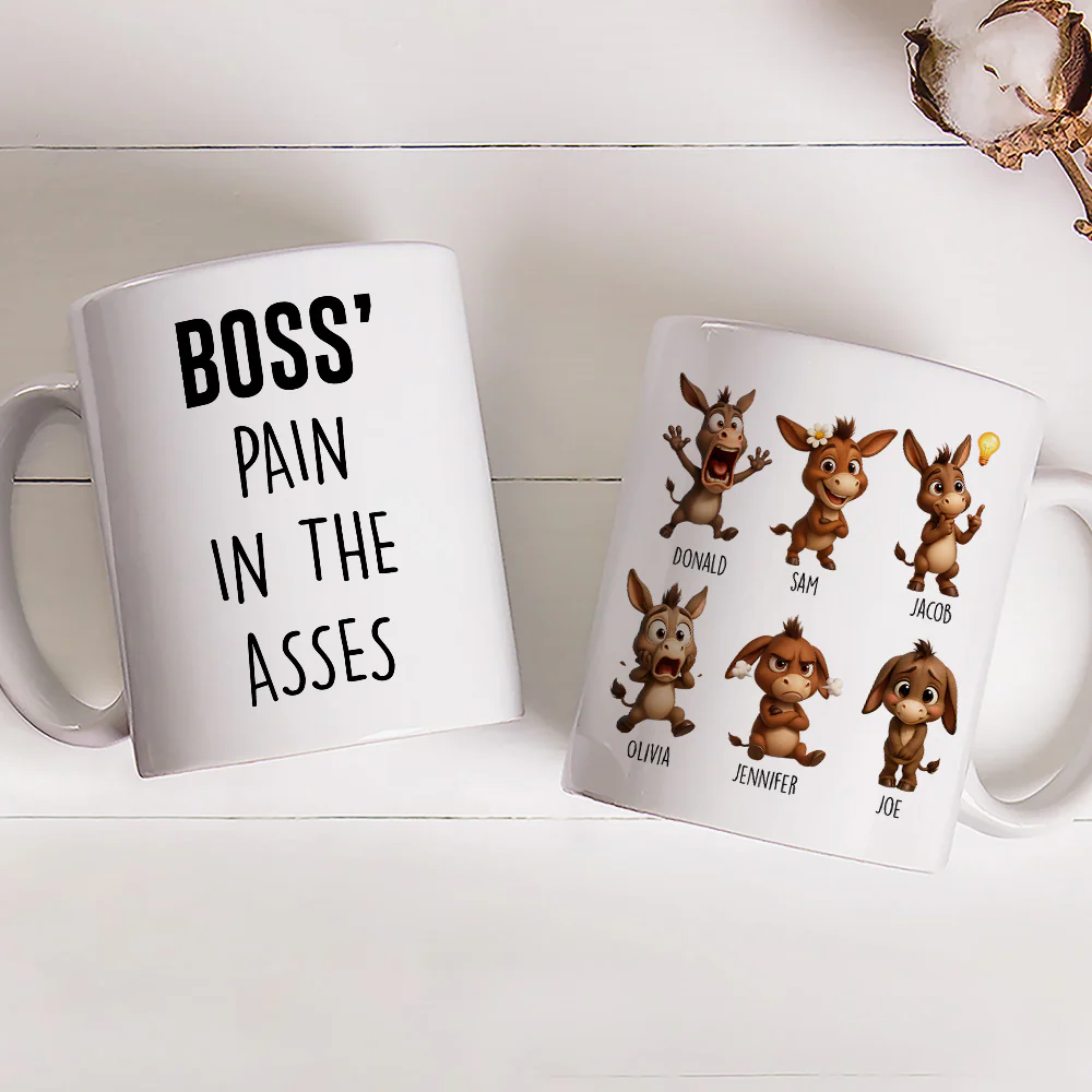 Boss Team Of Little Troubles - Personalized Custom Coffee Mug - Image 3