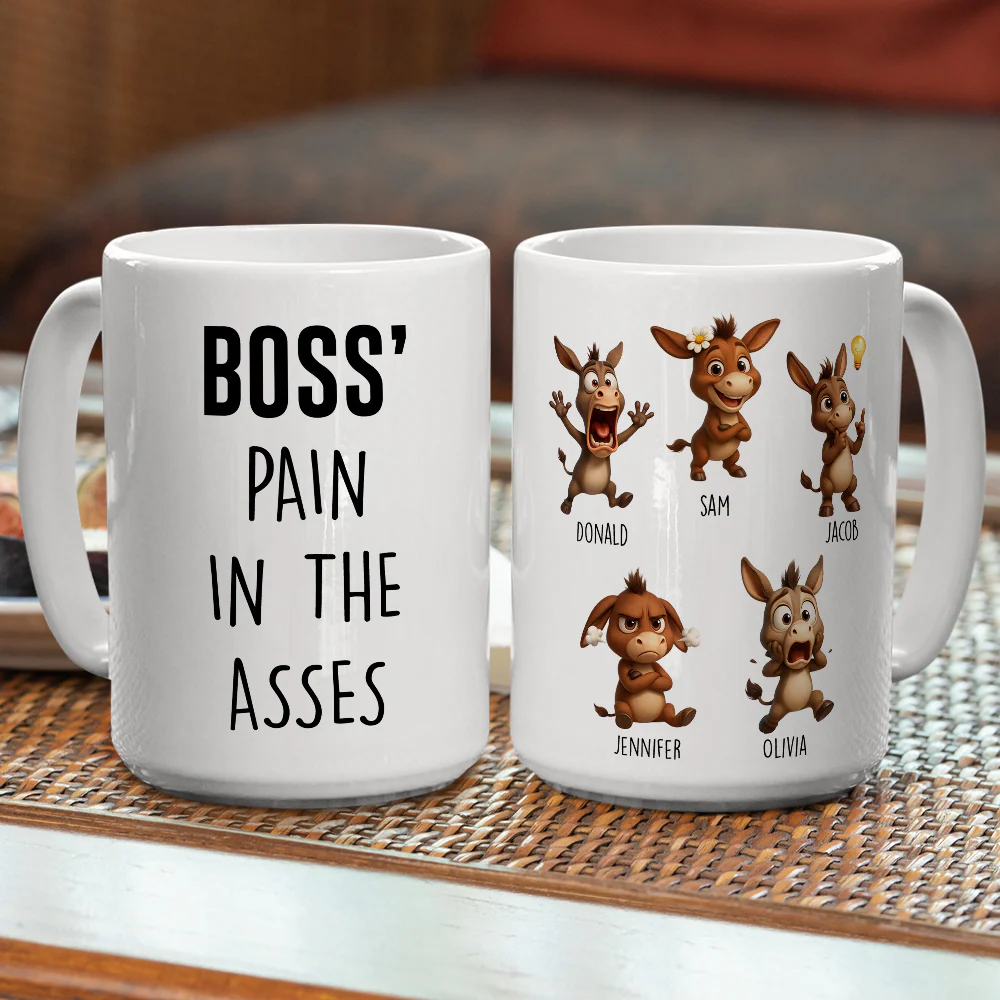 Boss Team Of Little Troubles - Personalized Custom Coffee Mug - Image 4