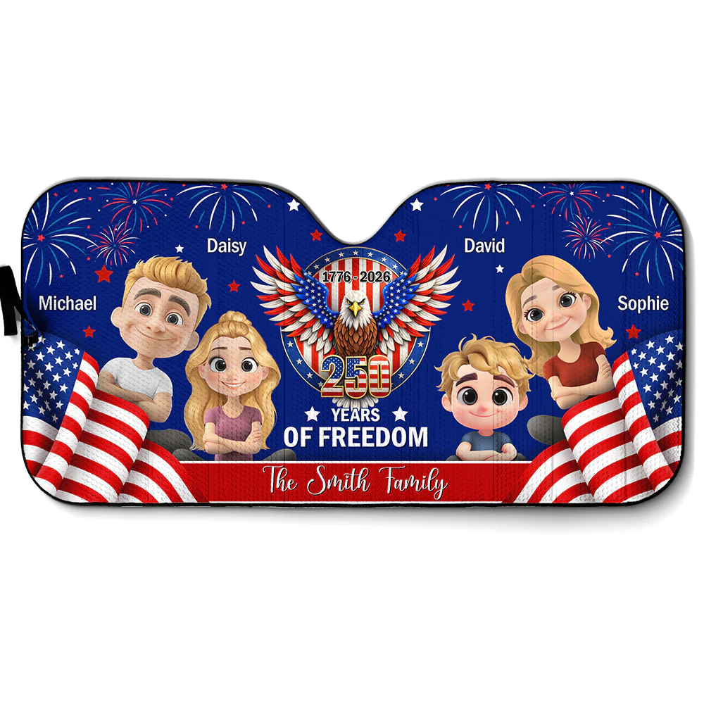 Bound By Freedom Forever - Personalized Custom Car Sunshade