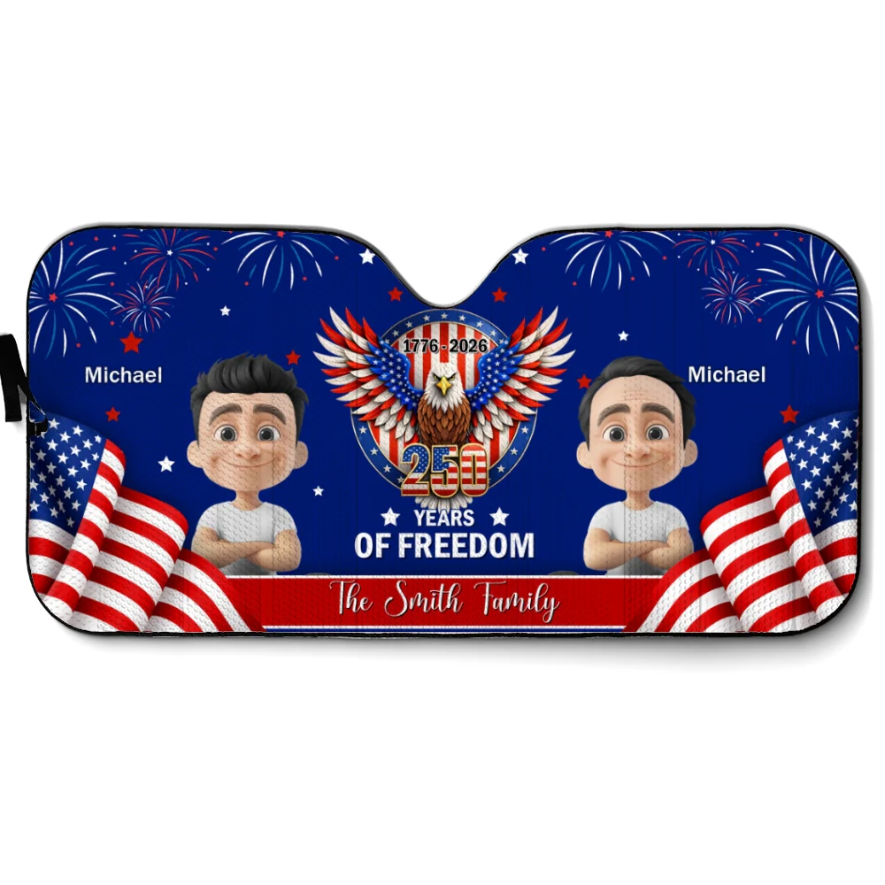 Bound By Freedom Forever - Personalized Custom Car Sunshade - Image 6