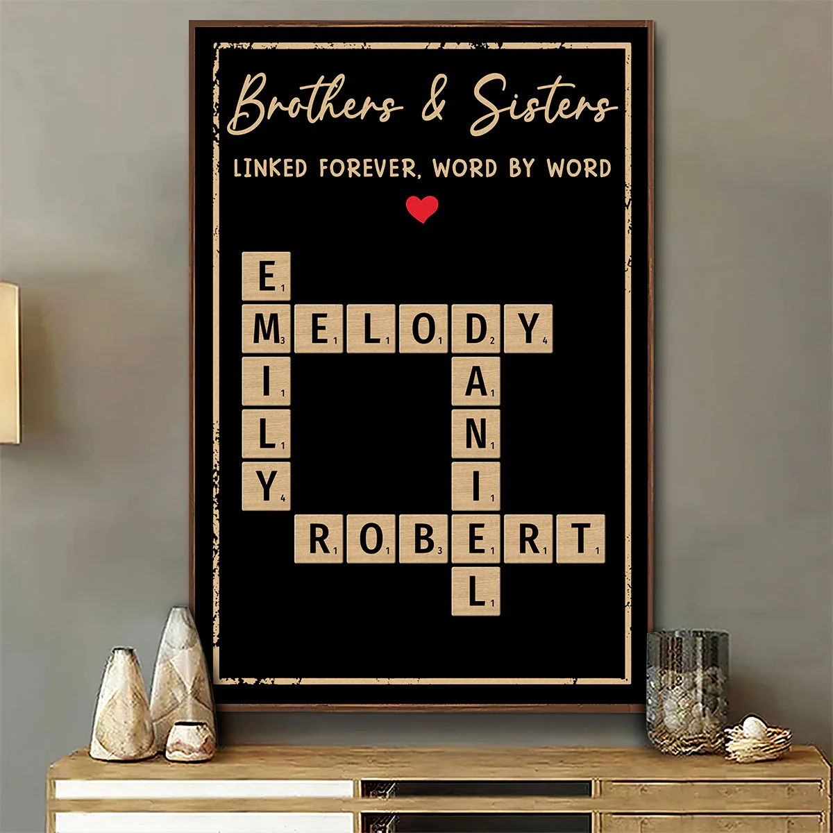 Bound Together Forever As Siblings - Personalized Custom Poster