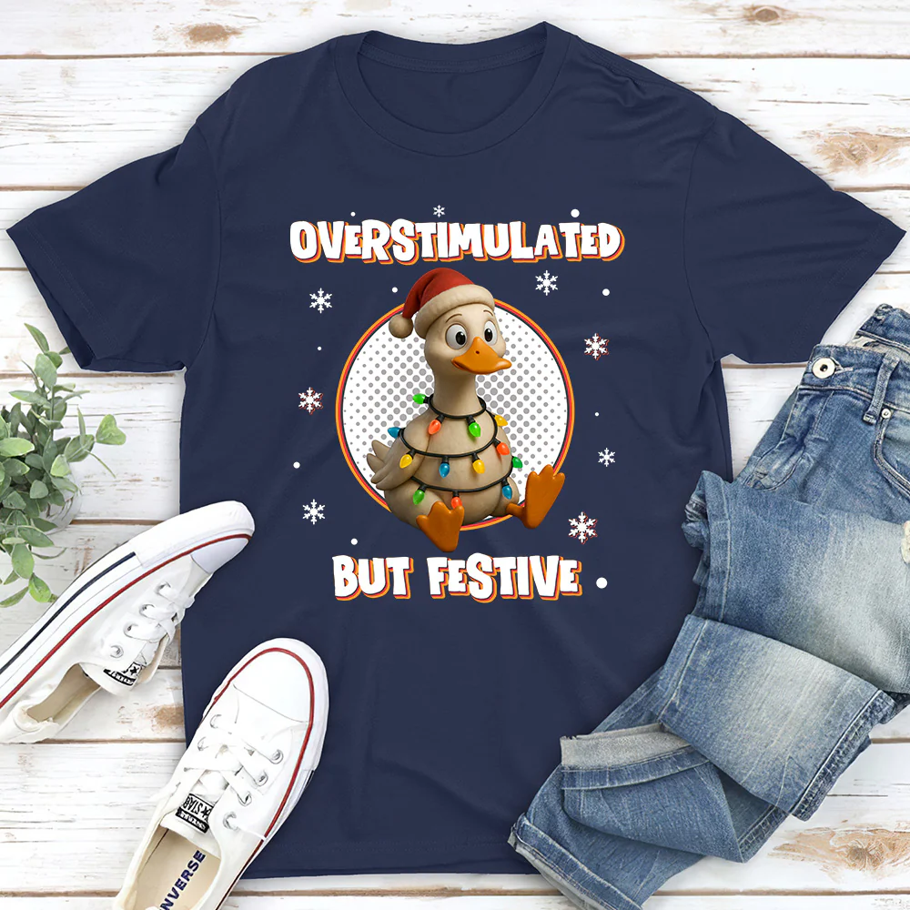 Brain Fried But Feeling Festive - Personalized Custom Shirt - Image 2