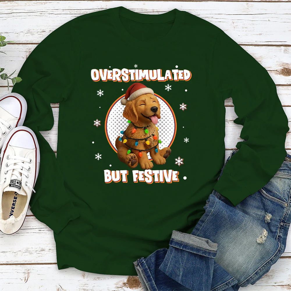 Brain Fried But Feeling Festive - Personalized Custom Shirt - Image 4