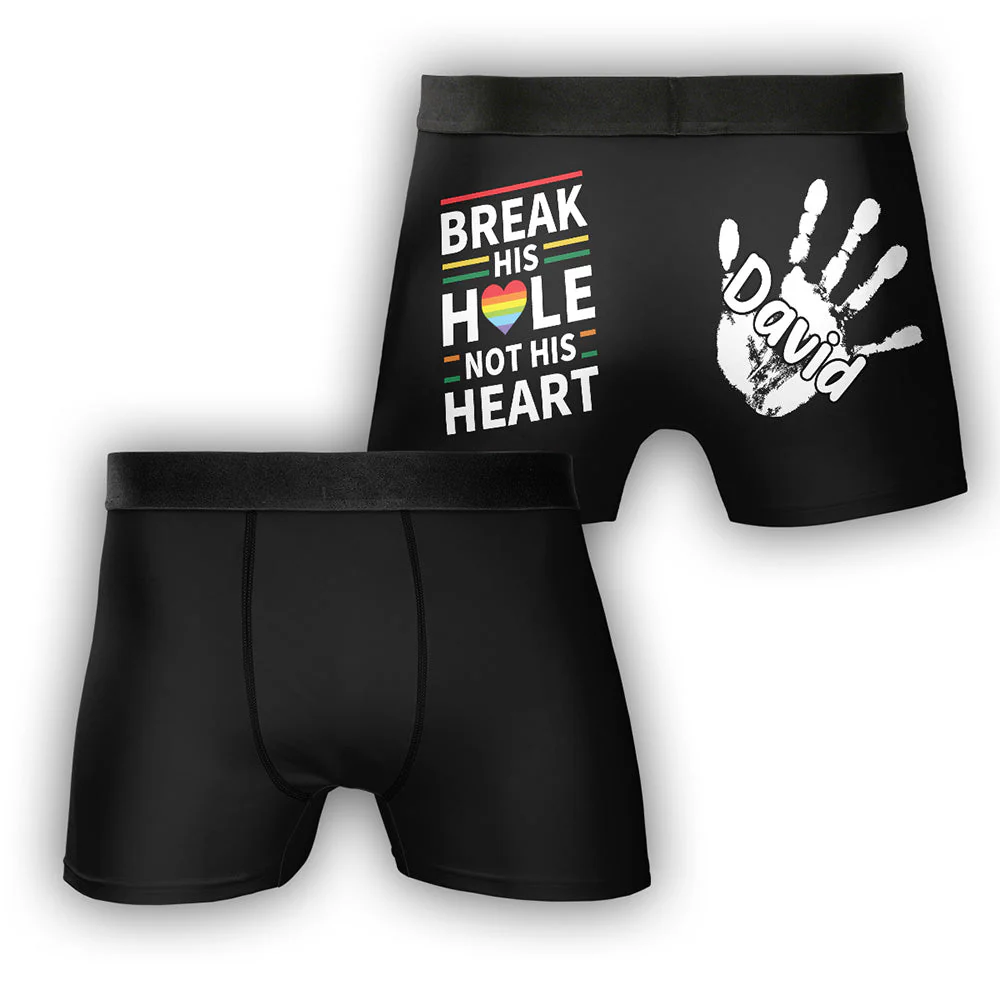 Break The Bed Not Me - Personalized Photo Men's Boxer Briefs - Image 2