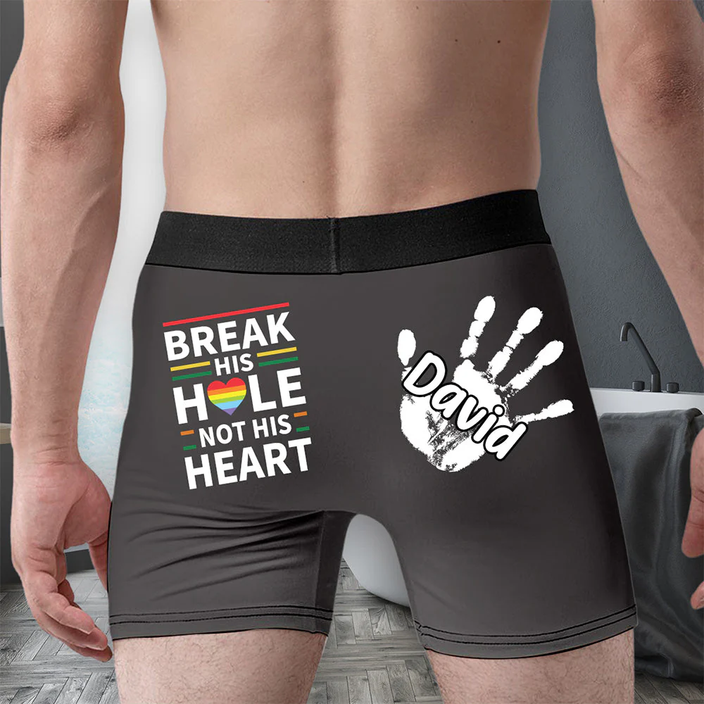 Break The Bed Not Me - Personalized Photo Men's Boxer Briefs - Image 3