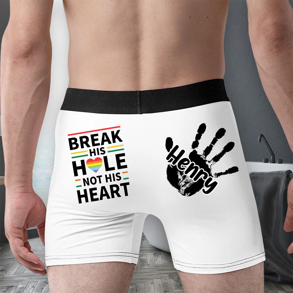 Break The Bed Not Me - Personalized Photo Men's Boxer Briefs - Image 5
