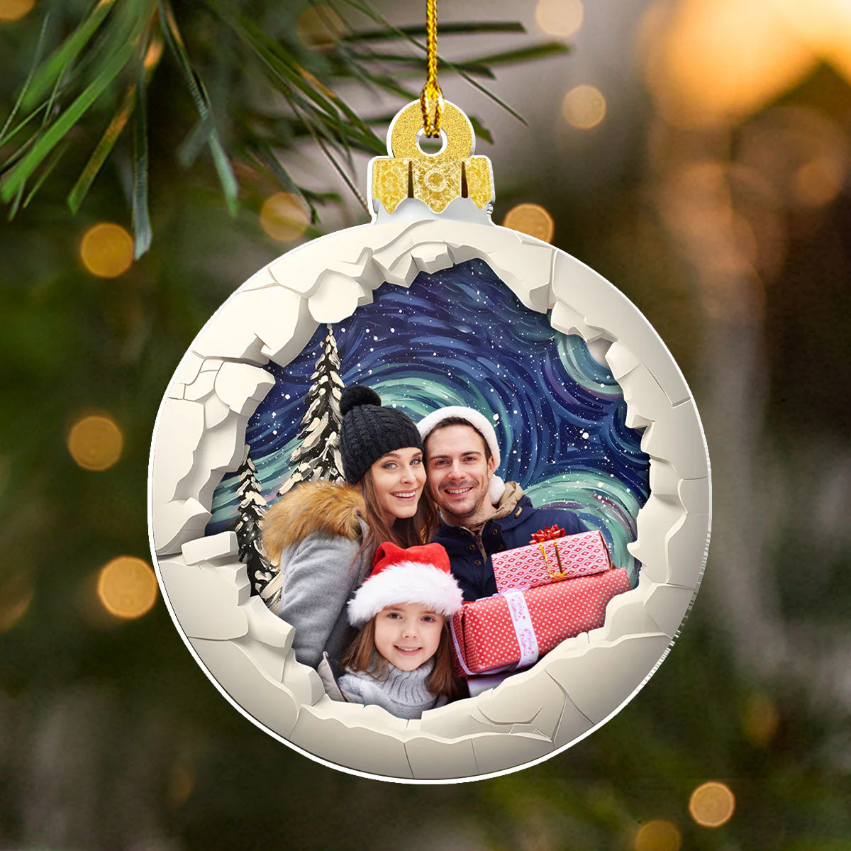 Break Through - Personalized Custom Acrylic Ornament - Image 2