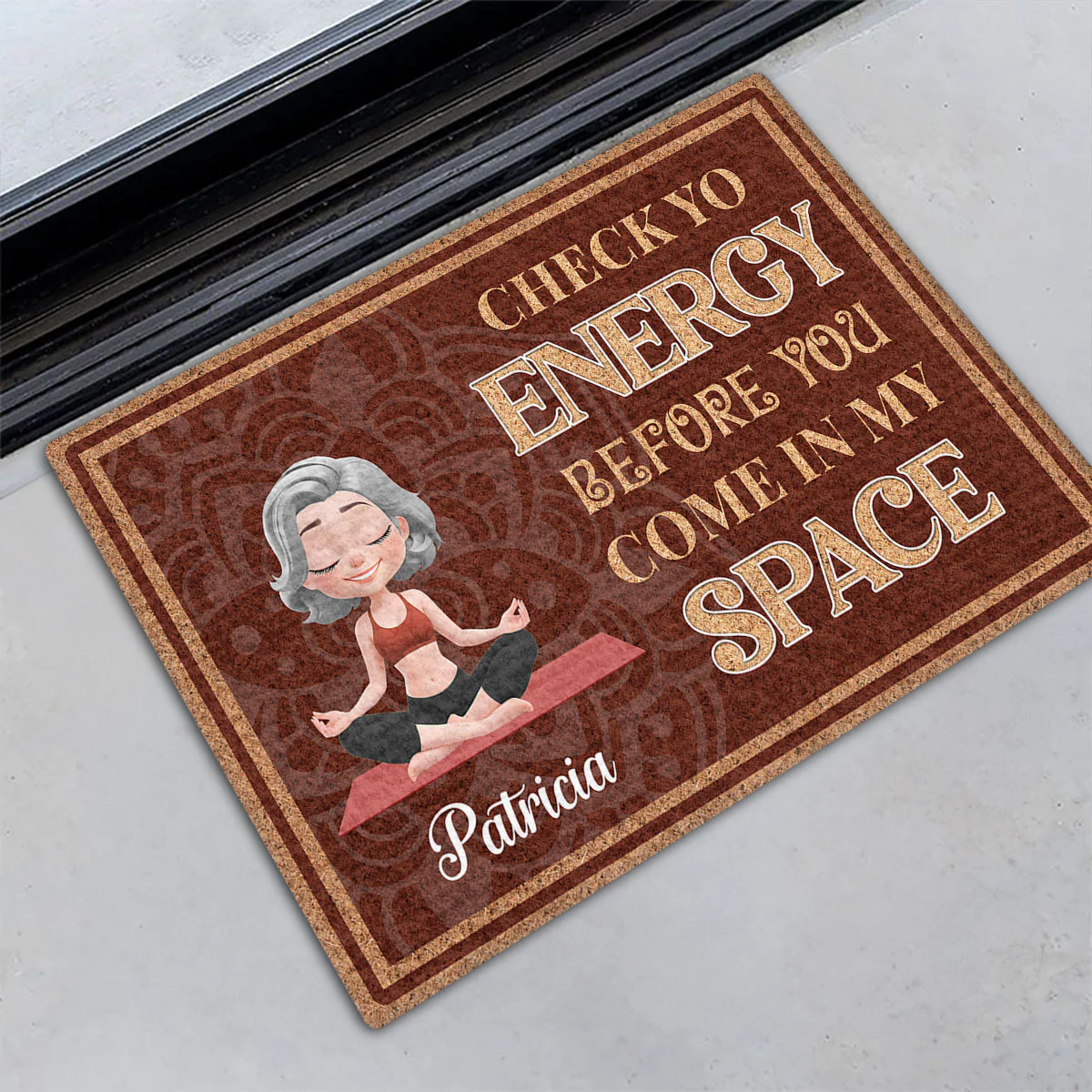 Breathe In Breathe Out - Personalized Custom Doormat - Image 3