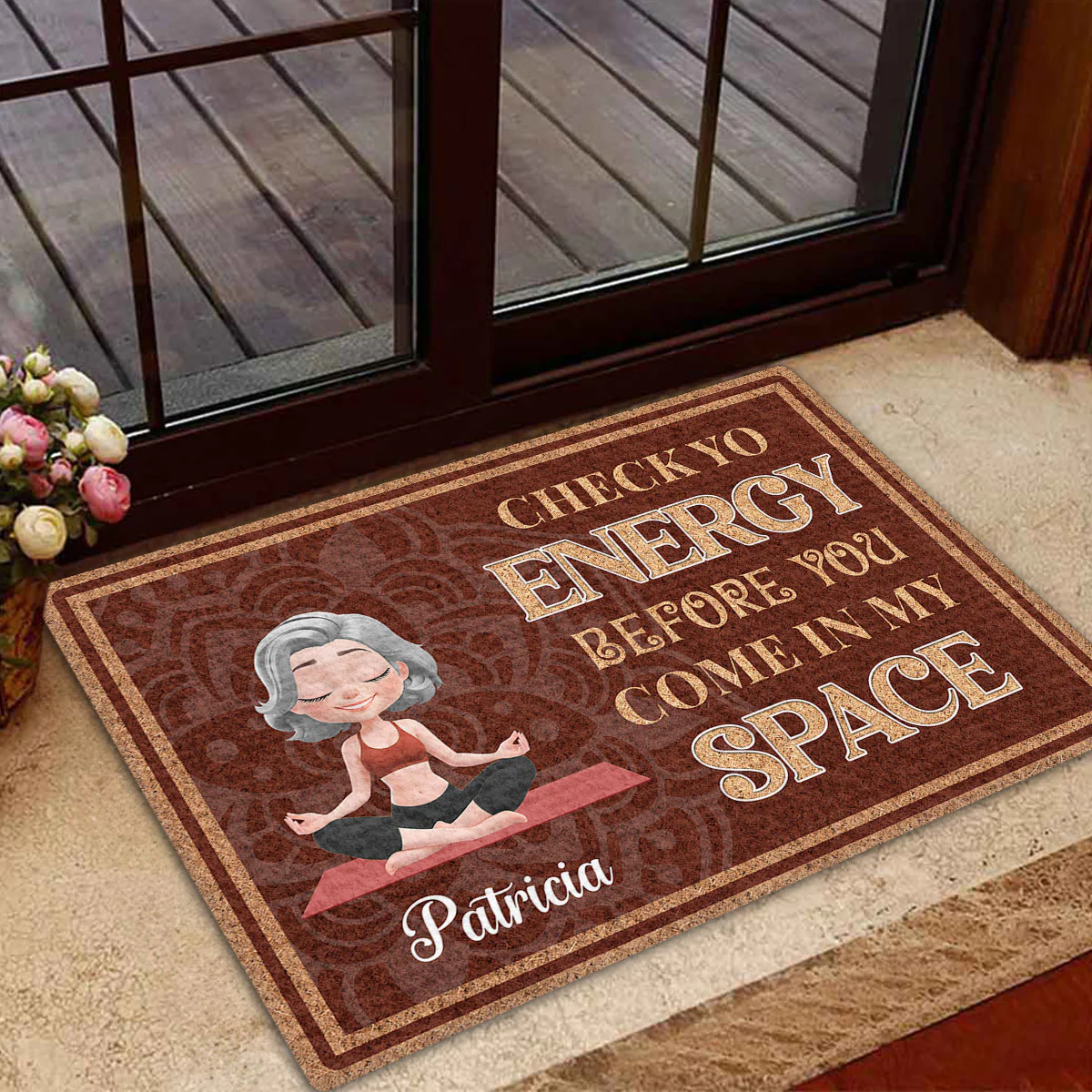 Breathe In Breathe Out - Personalized Custom Doormat - Image 4