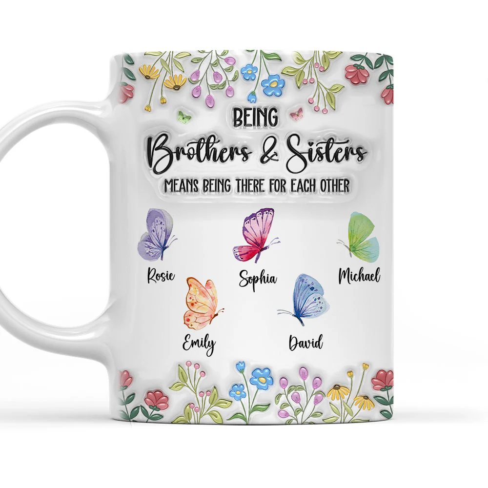 Brother & Sister Always Being There For Each Other - Personalized Custom 3D Inflated Effect Coffee Mug