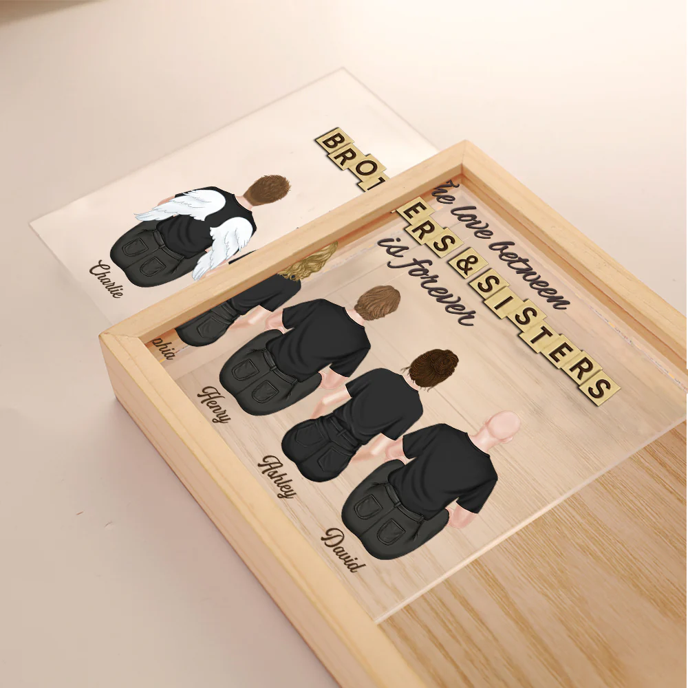 Brothers And Sisters Forever - Personalized Frame Light Box - Image 5
