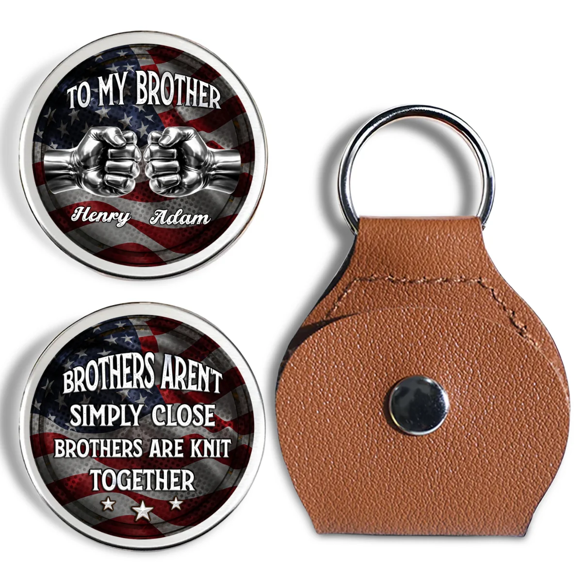 Brothers For Life - Personalized Custom Pocket Hug - Image 6