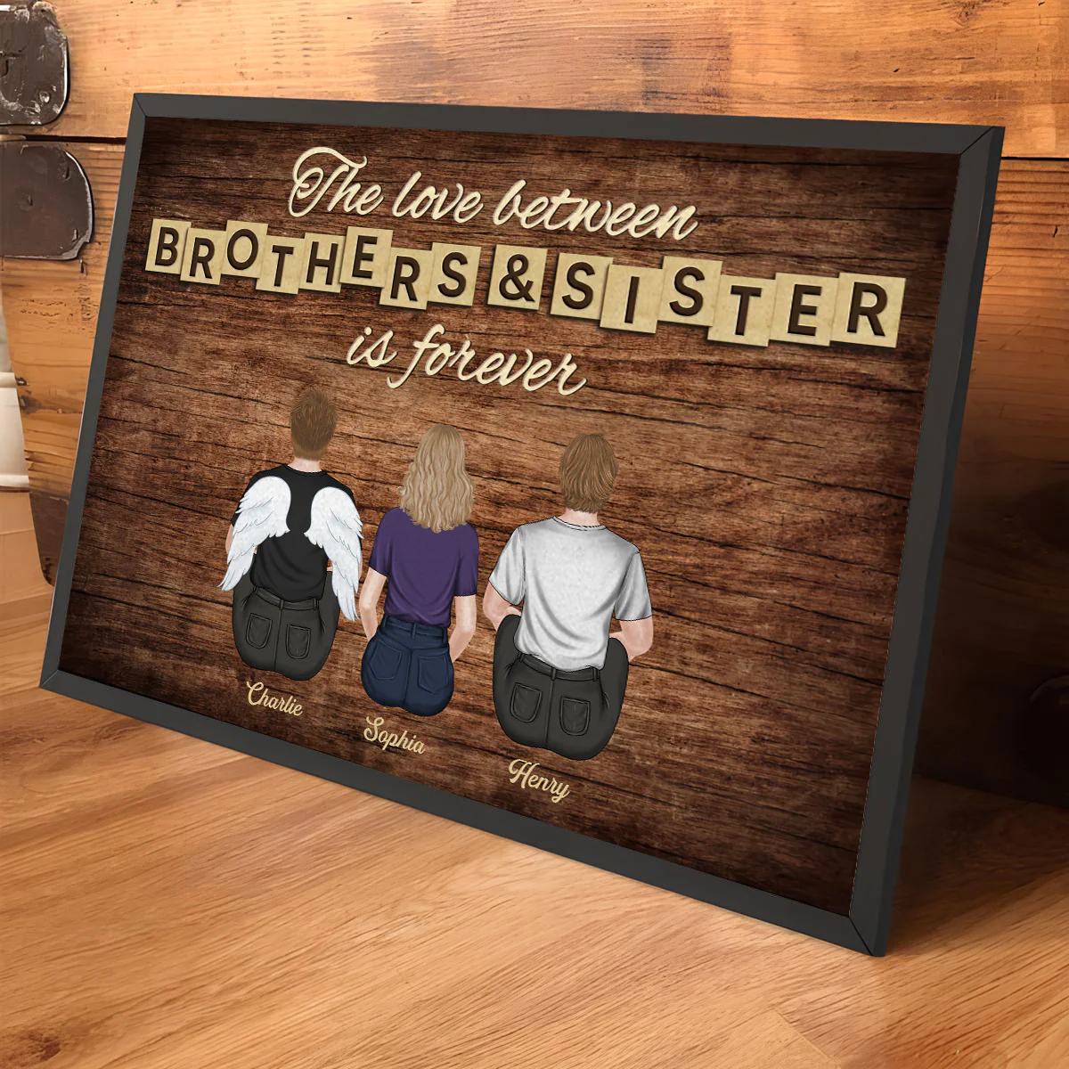 Brothers & Sisters Forever - Personalized Custom Poster - Image 3