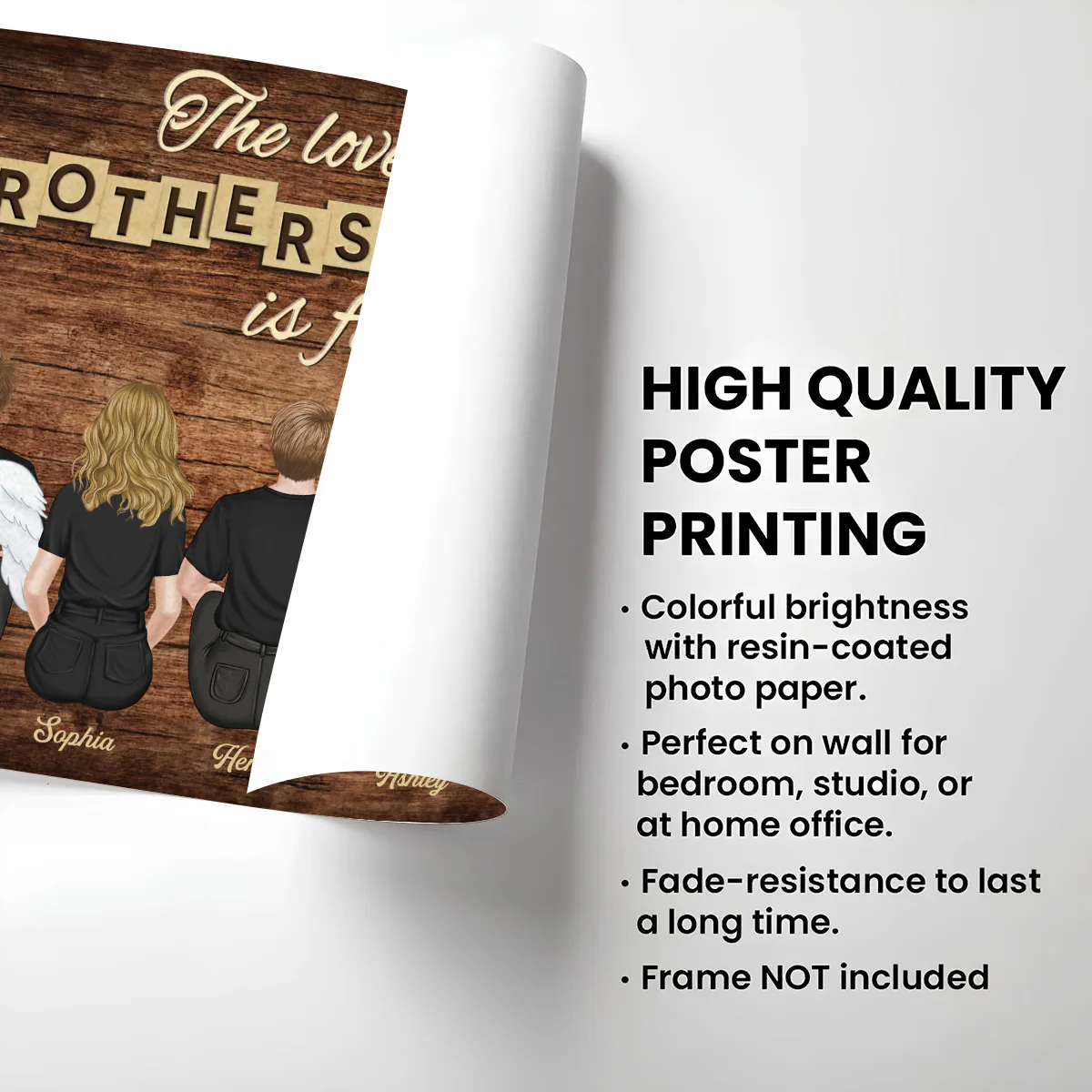 Brothers & Sisters Forever - Personalized Custom Poster - Image 5