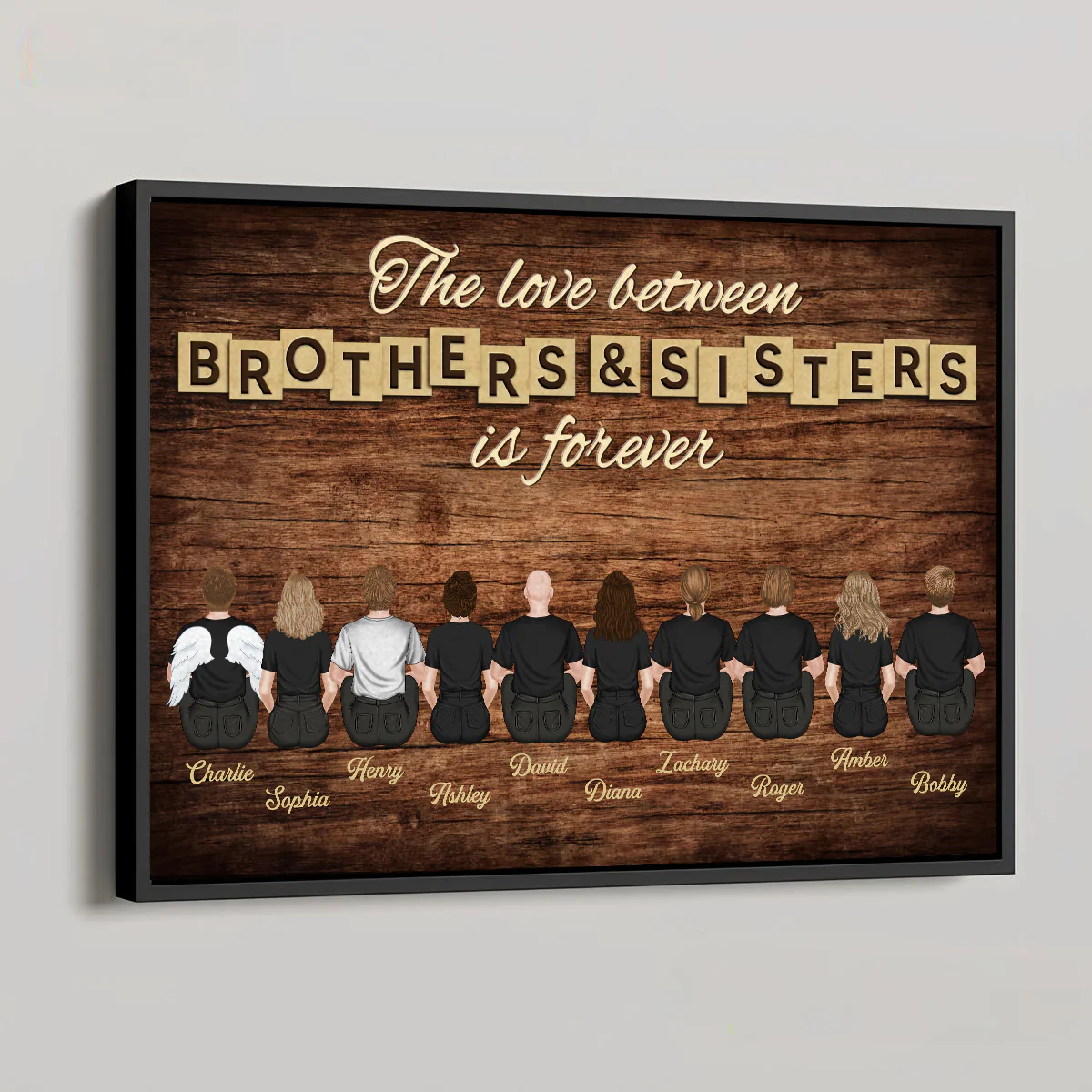 Brothers & Sisters Forever Version 2 - Personalized Custom Poster - Image 3