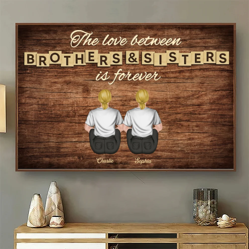 Brothers & Sisters Forever Version 2 - Personalized Custom Poster - Image 8