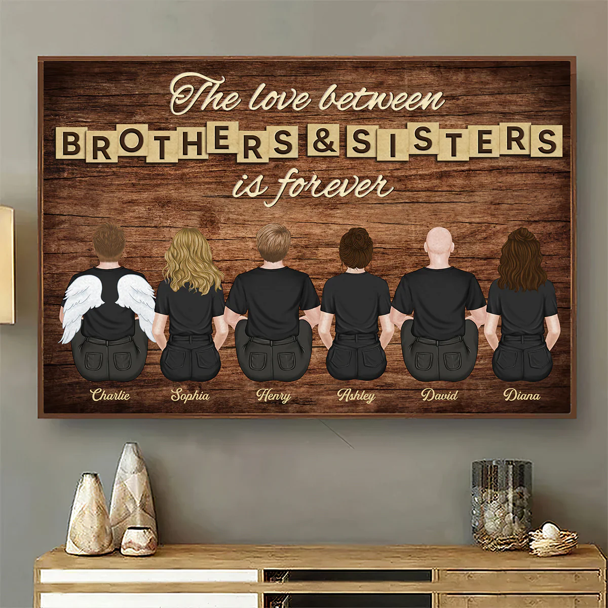 Brothers & Sisters Forever Version 3 - Personalized Custom Poster