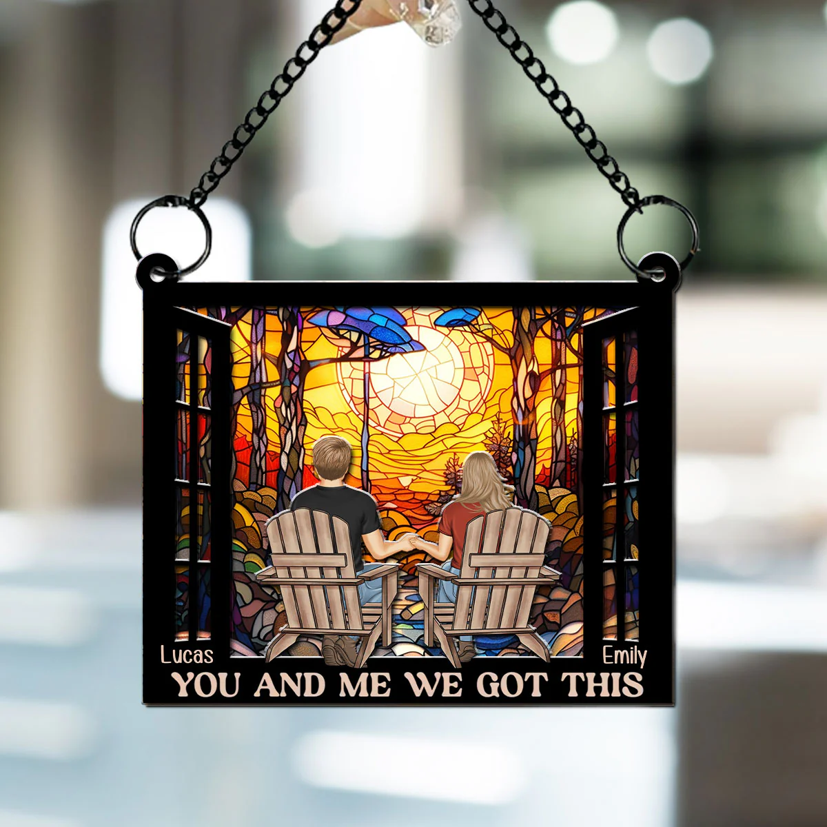 Building A Life We Love - Personalized Custom Suncatcher - Image 3