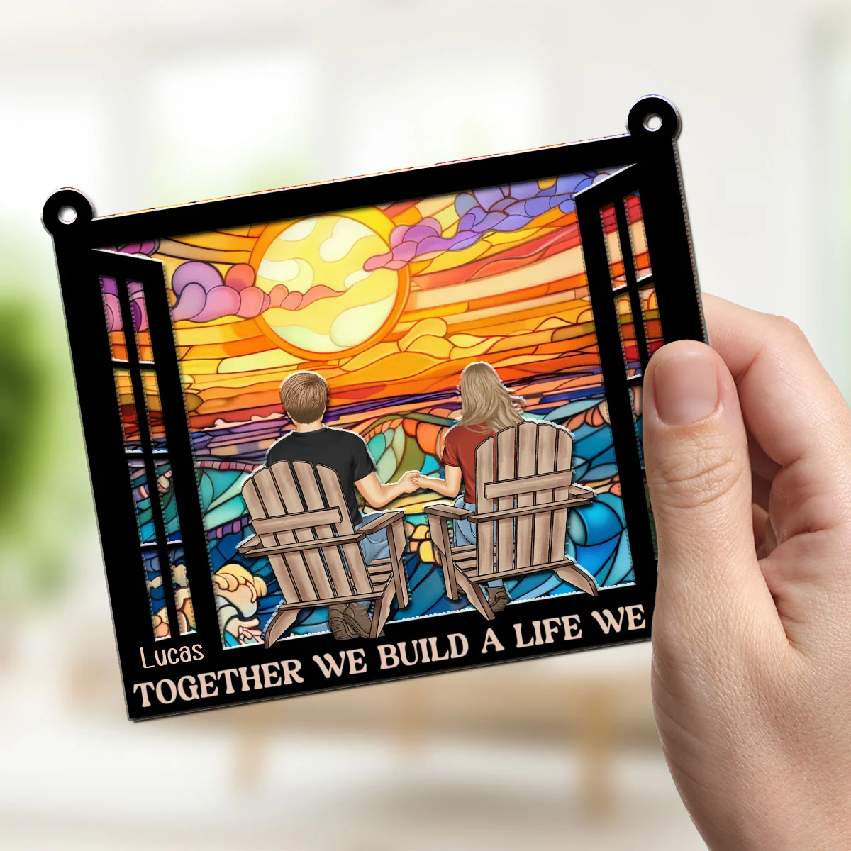 Building A Life We Love - Personalized Custom Suncatcher - Image 4