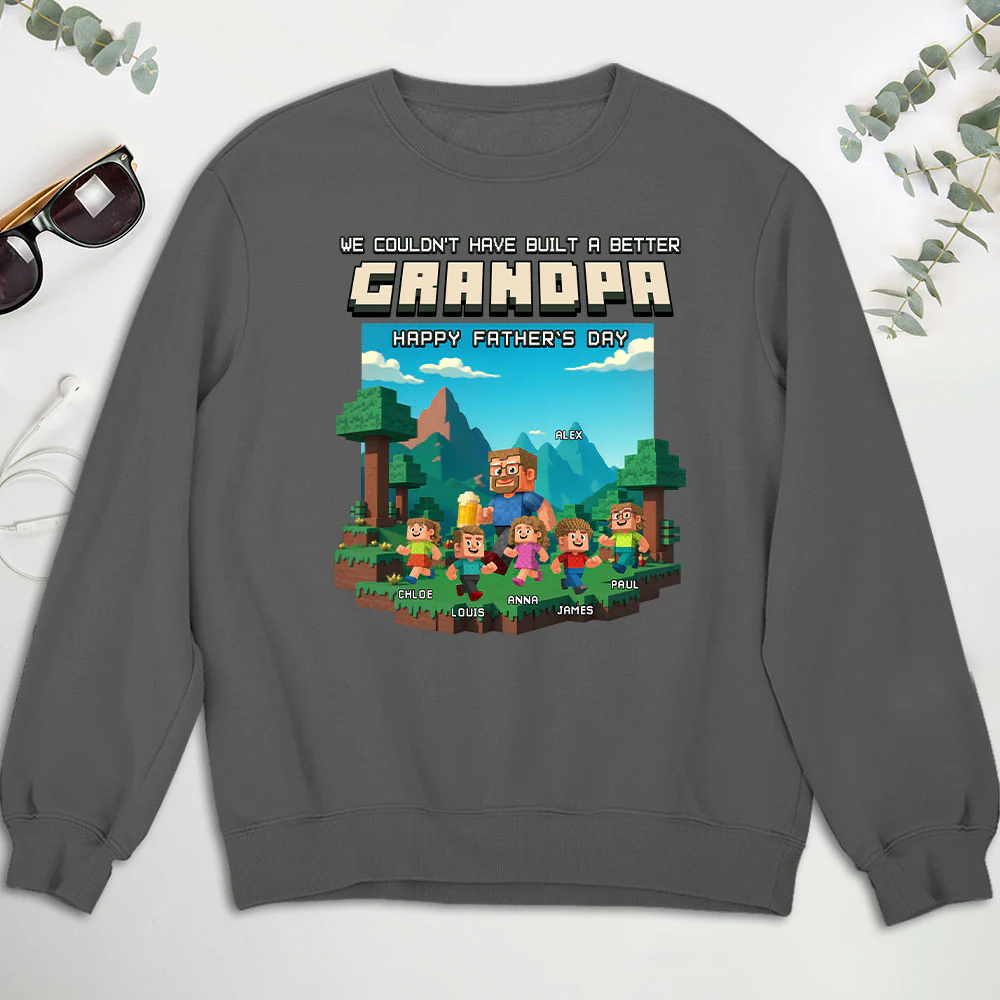 Built A Better Grandpa - Personalized Custom Shirt - Image 10
