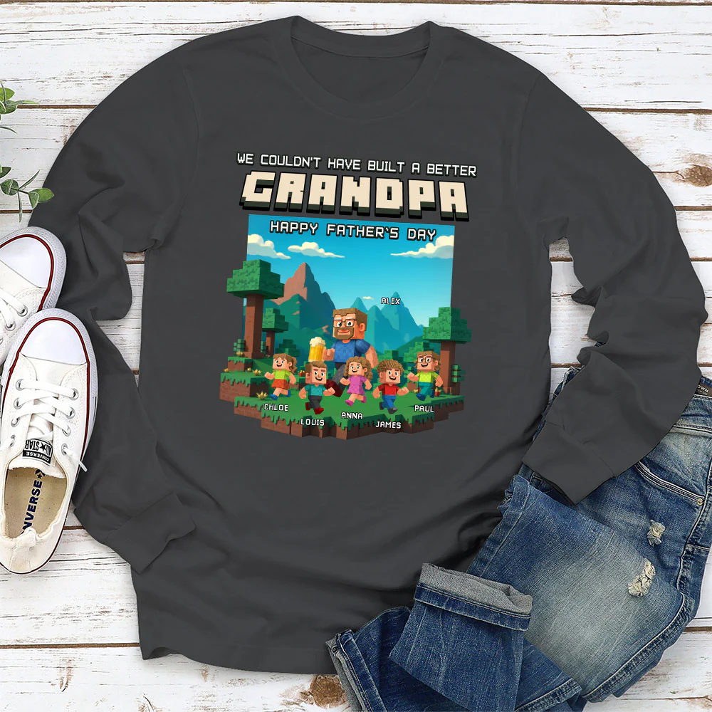 Built A Better Grandpa - Personalized Custom Shirt - Image 7