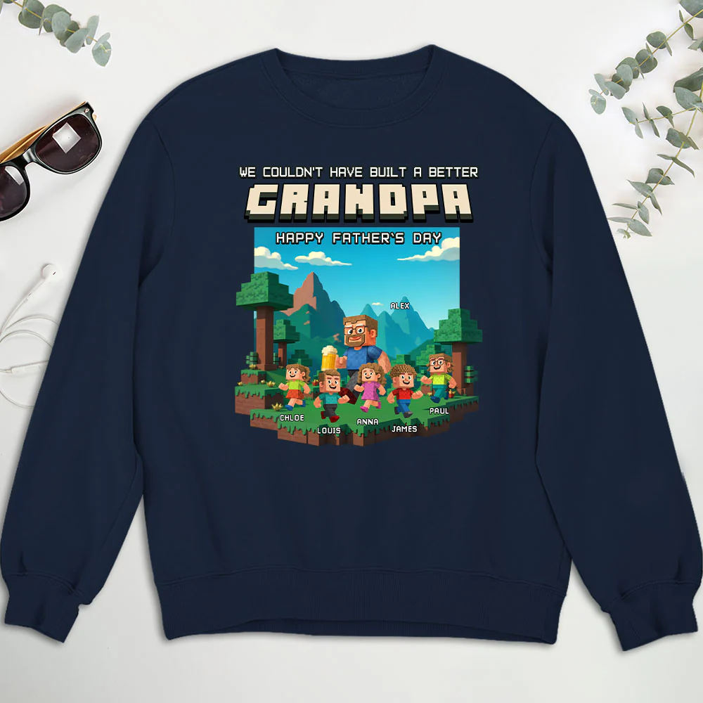 Built A Better Grandpa - Personalized Custom Shirt - Image 9