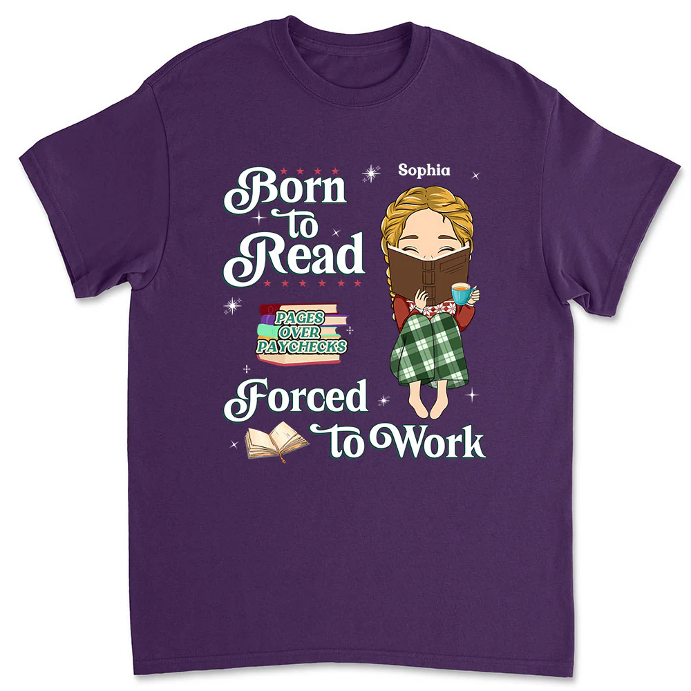 Built To Read, Forced To Grind - Personalized Custom Shirt - Image 4