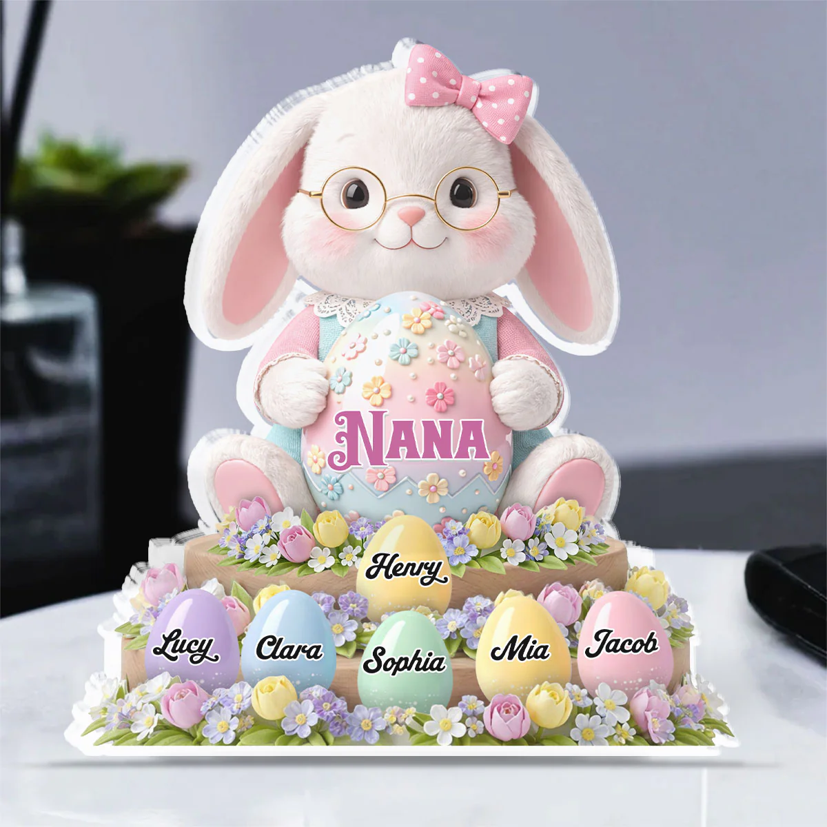 Bunny Grandma Eggs - Personalized Custom Acrylic Plaque - Image 3