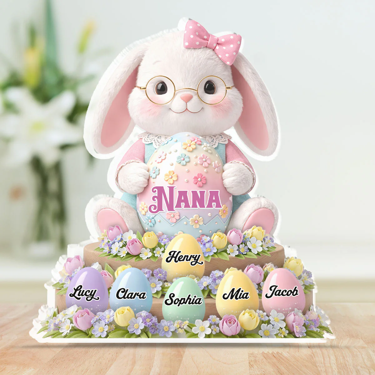 Bunny Grandma Eggs - Personalized Custom Acrylic Plaque - Image 4