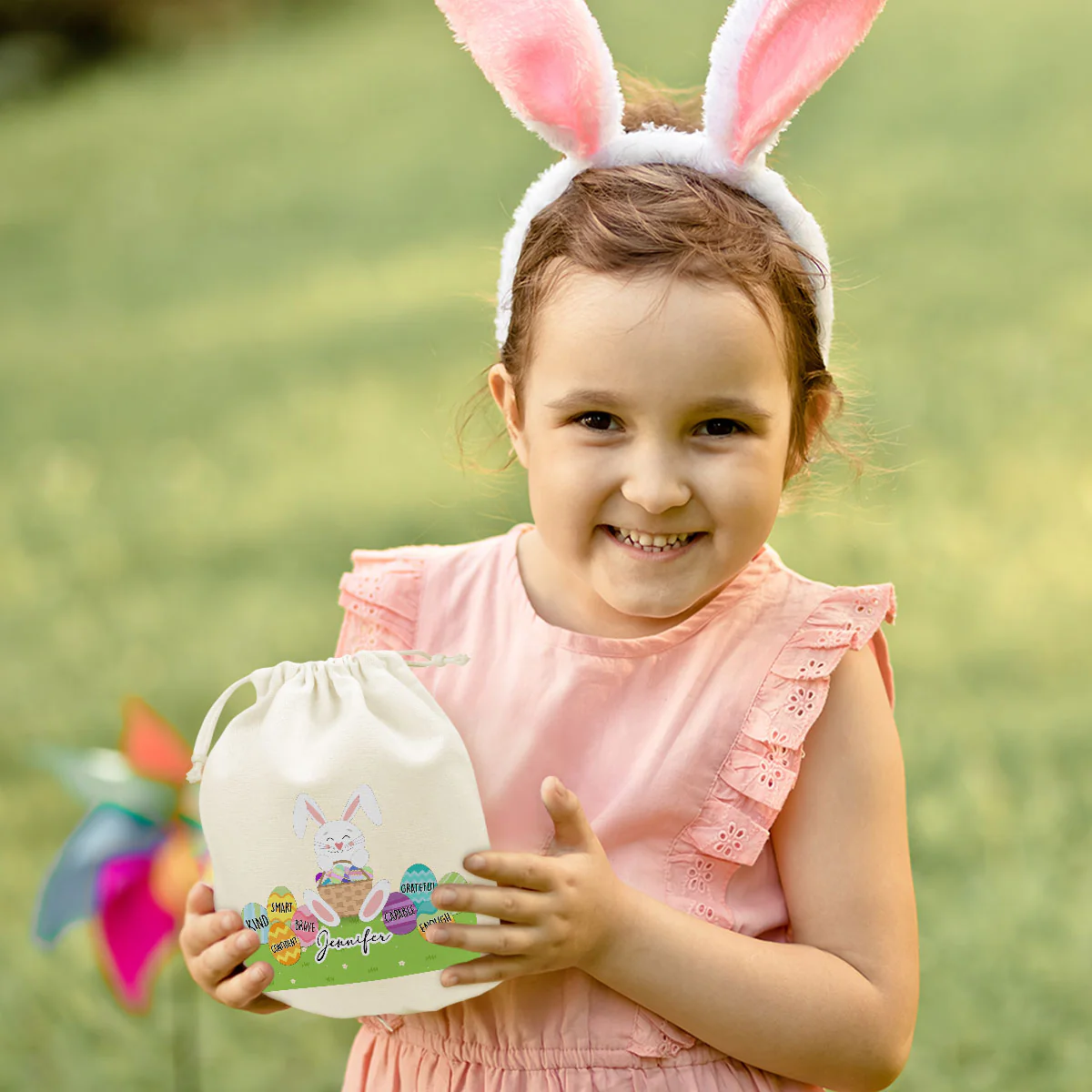 Bunny Kids Bag - Personalized Custom Favor Bag - Image 2