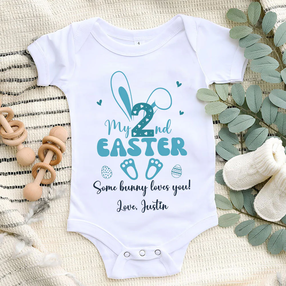 Bunny Wonderland - Personalized Custom Baby Onesie - Image 5