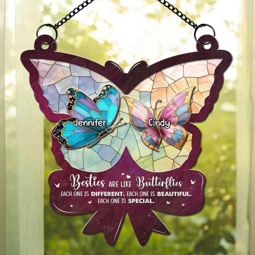 Butterflies - Personalized Custom Suncatcher - Image 2