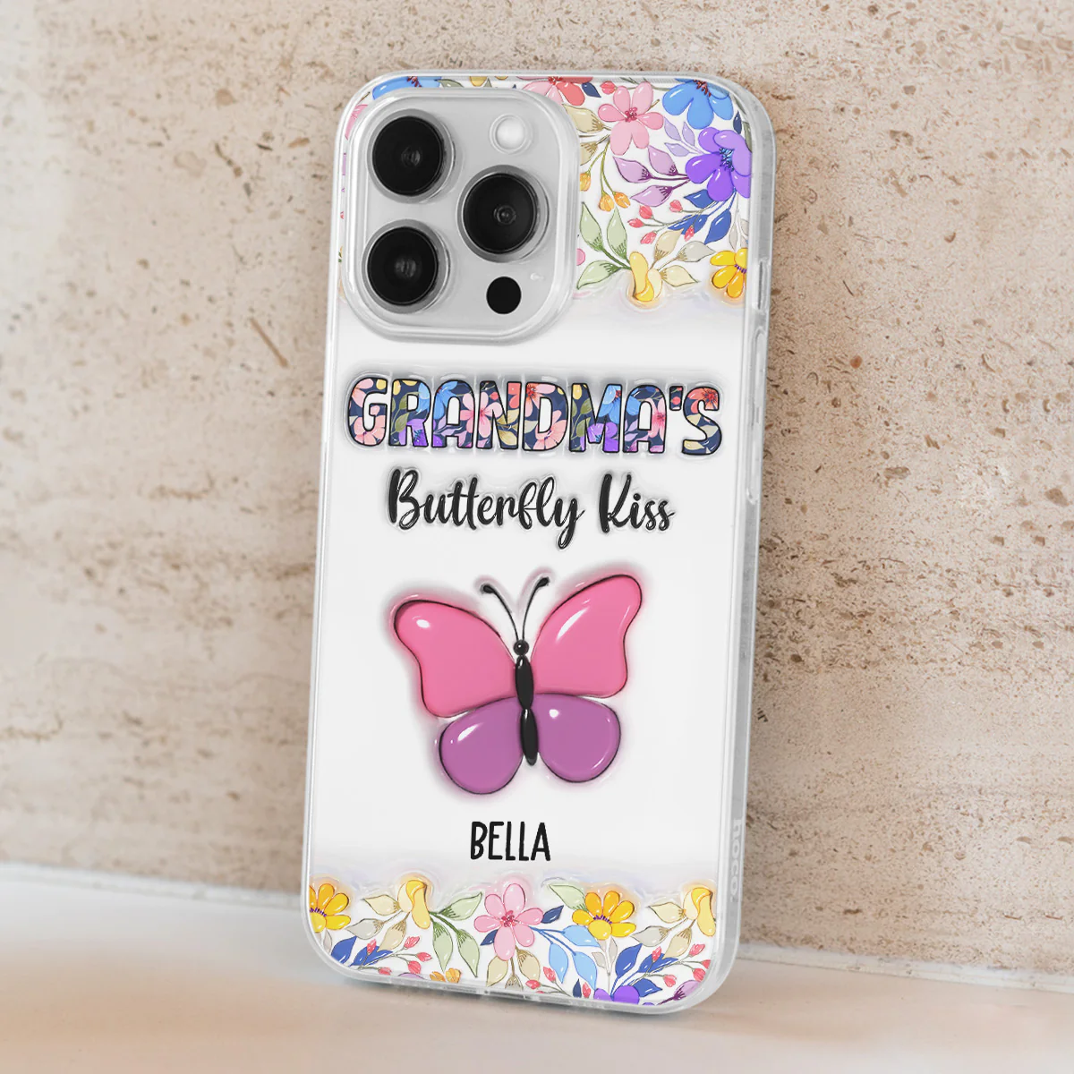Butterfly Kisses - Personalized Custom 3D Inflated Effect Phone Case - Image 4