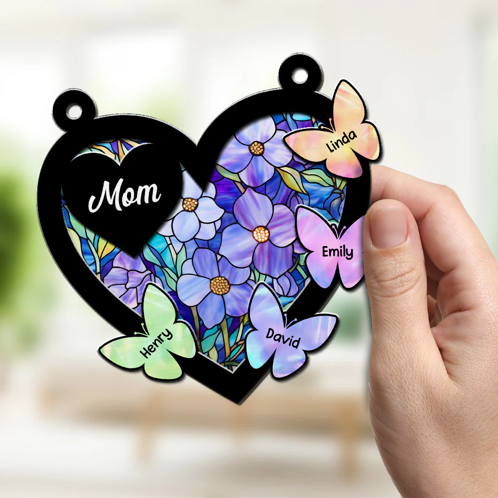 Butterfly Of Love - Personalized Custom Suncatcher - Image 3