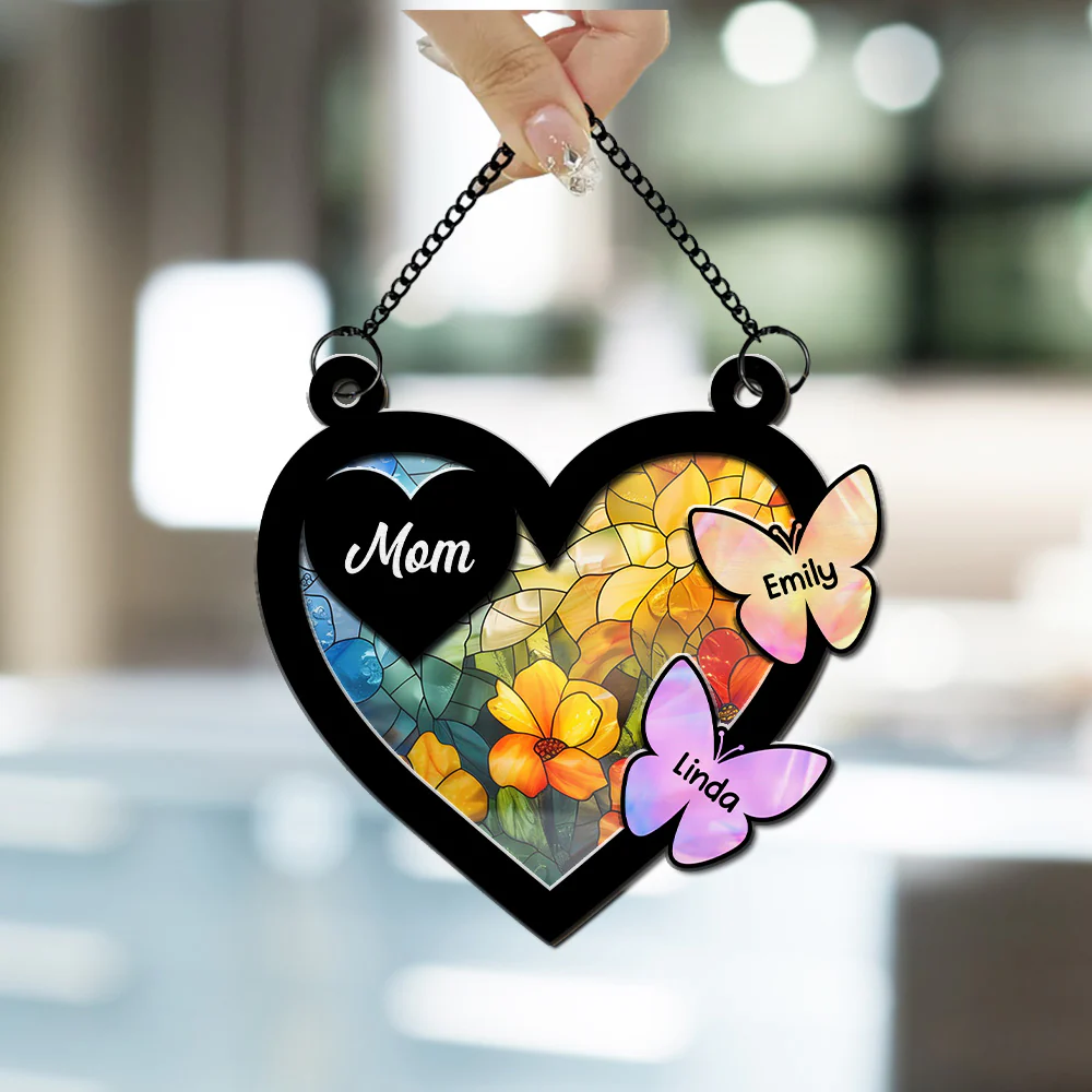 Butterfly Of Love - Personalized Custom Suncatcher - Image 5