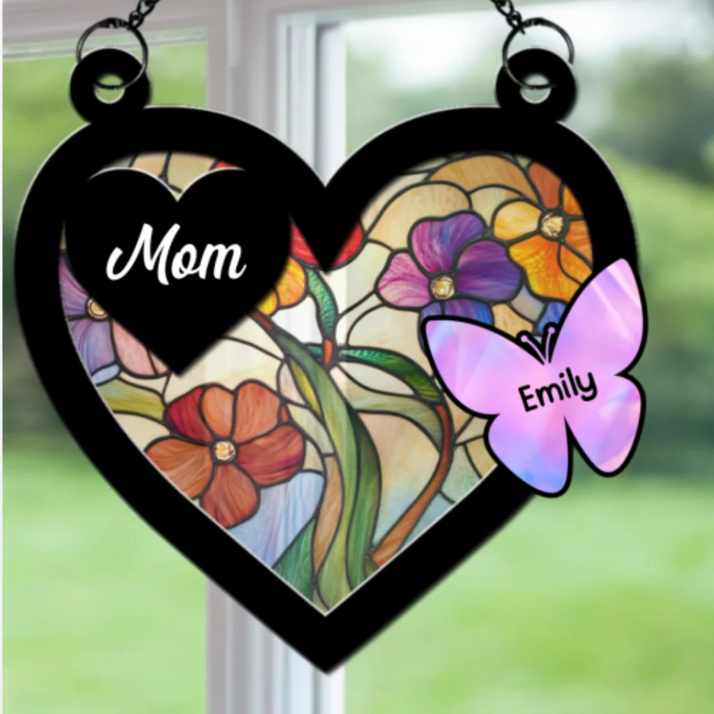 Butterfly Of Love - Personalized Custom Suncatcher - Image 6