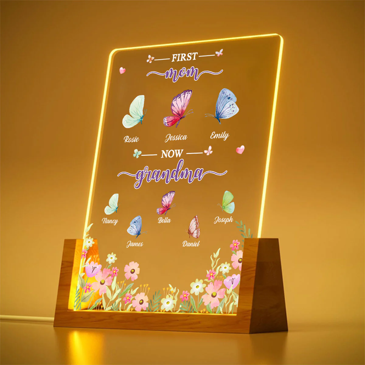 Butterfly Of Nana - Personalized Custom Plaque With Walnut Base - Image 3