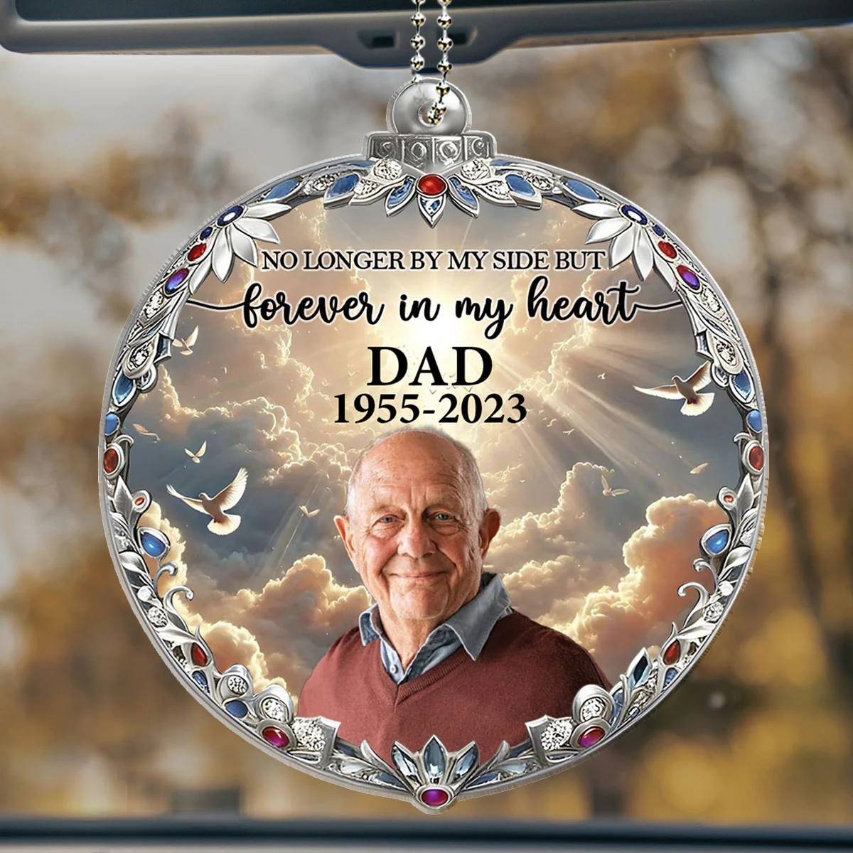 By Your Side - Personalized Custom 3D Effect Car Ornament - Image 4