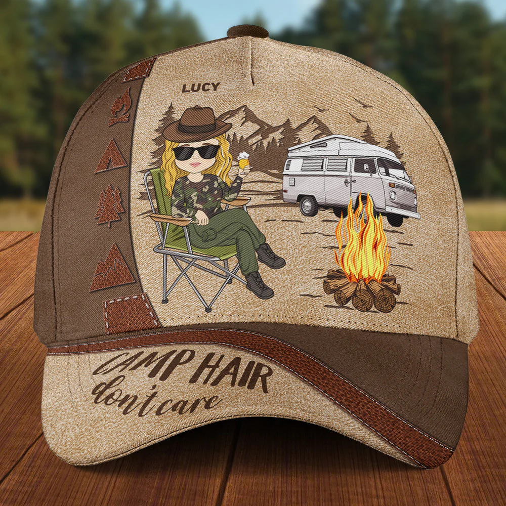 Camp Hair Don't Care - Personalized Classic Cap - Image 3