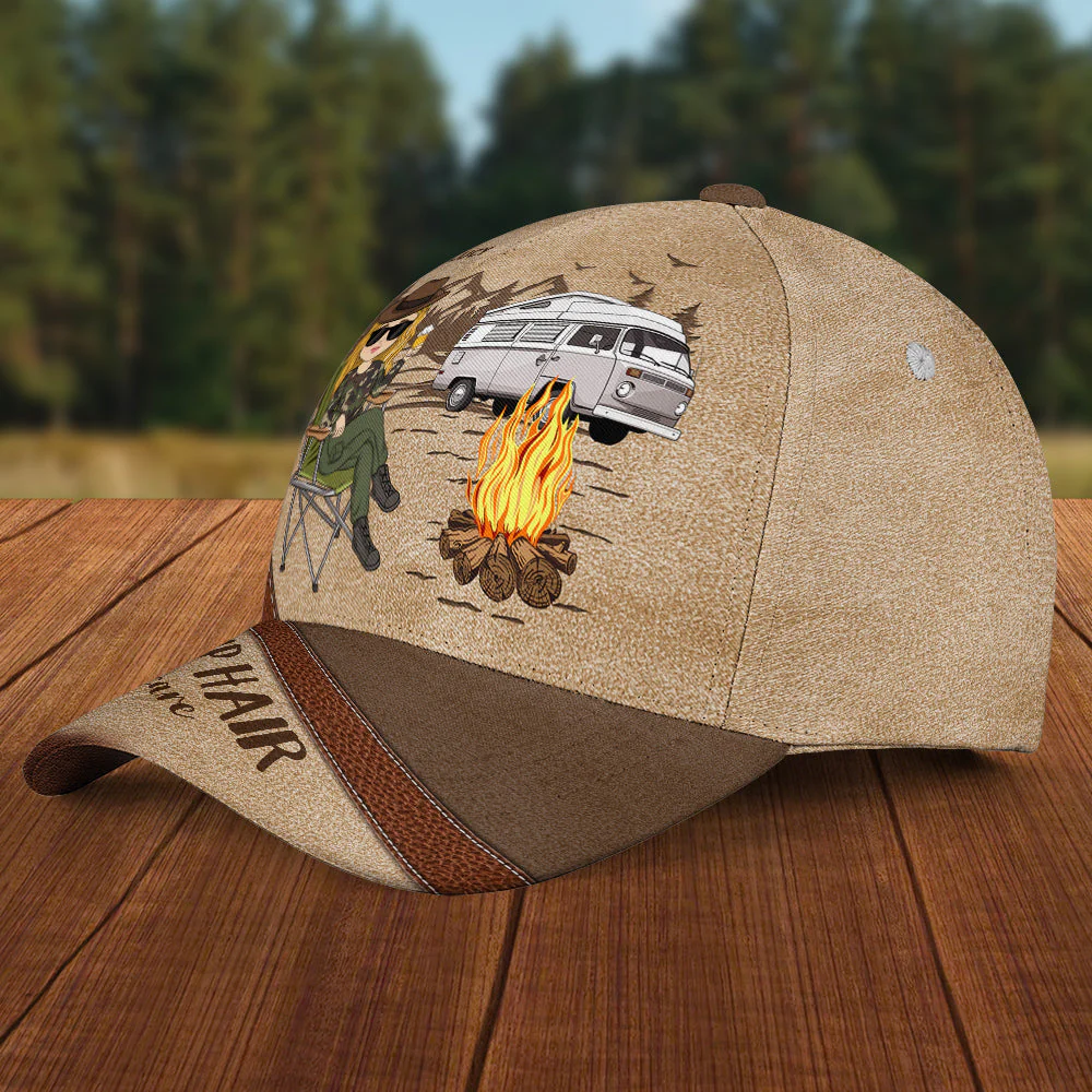 Camp Hair Don't Care - Personalized Classic Cap - Image 5