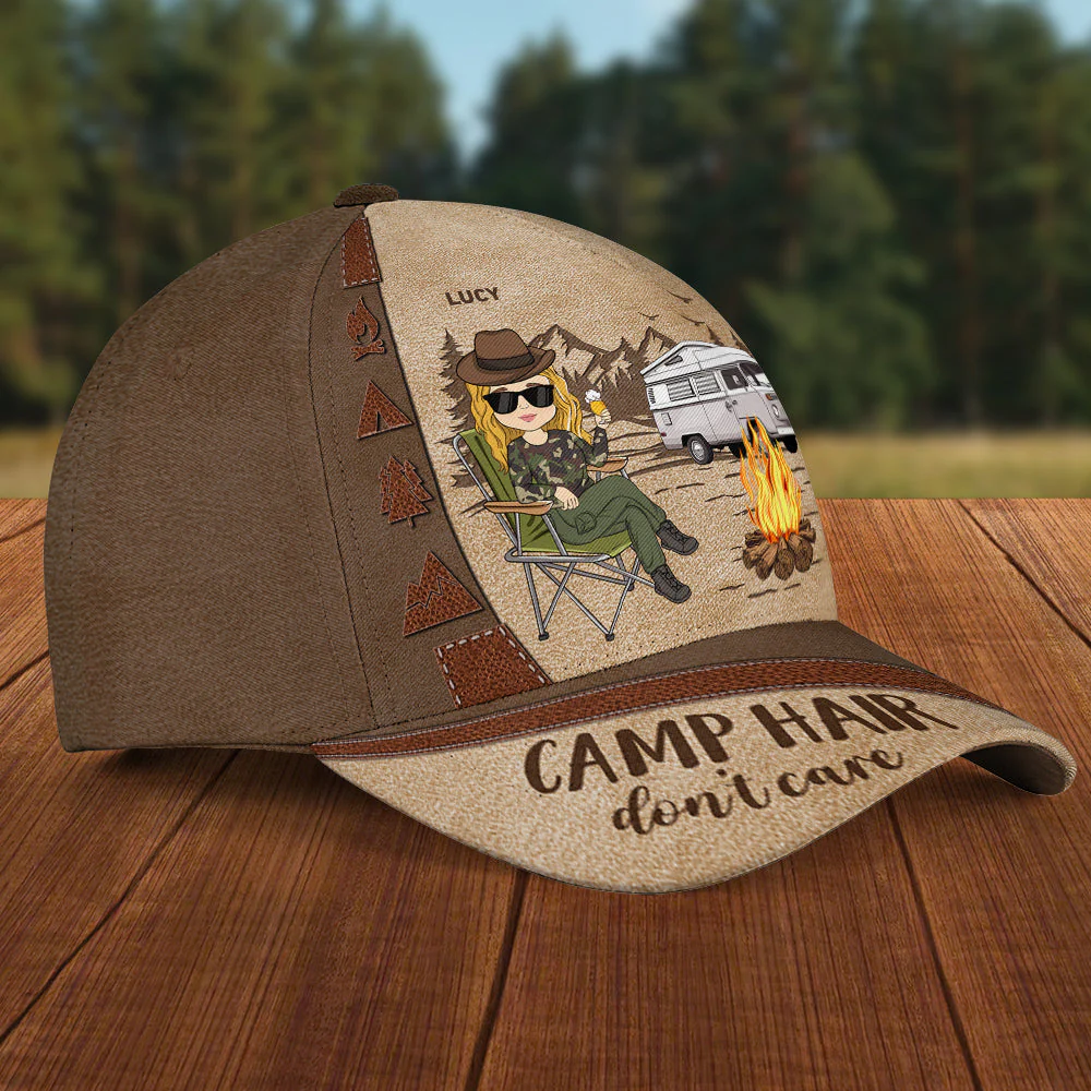 Camp Hair Don't Care - Personalized Classic Cap - Image 6