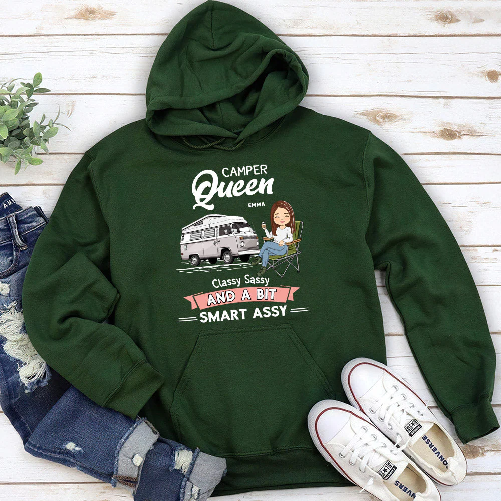 Camper Queen - Personalized Custom Hoodie - Image 3