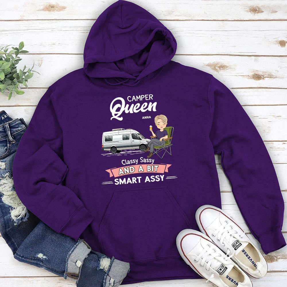 Camper Queen - Personalized Custom Hoodie - Image 4